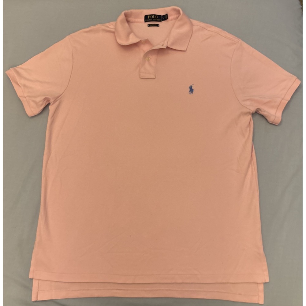 Polo by Ralph Lauren Polo Shirt Custom Fit Pink Men's Size Large